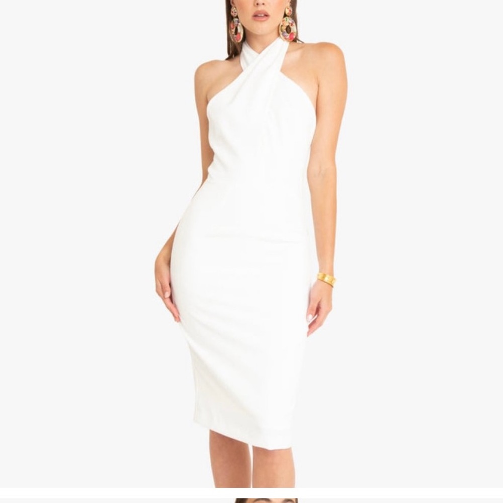 Black Halo white dress customized size 4